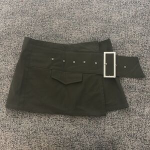 BY.DYLN Olive Mini Skirt